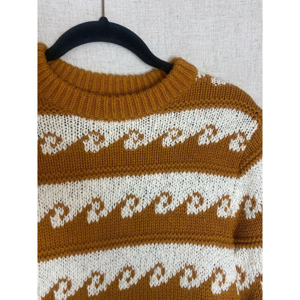 Lou & Grey Waverunner Brown / Cream Knit Sweater Size S NWT - Picture 5 of 8